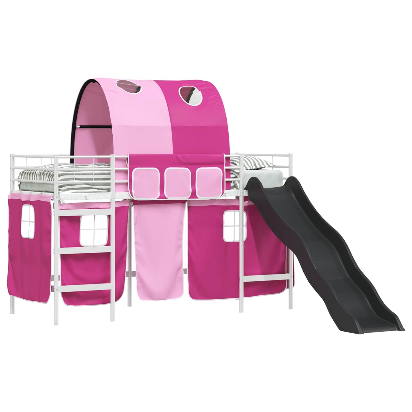 Barns Lofteseng Hvit og Rosa 100 x 190 cm Metall