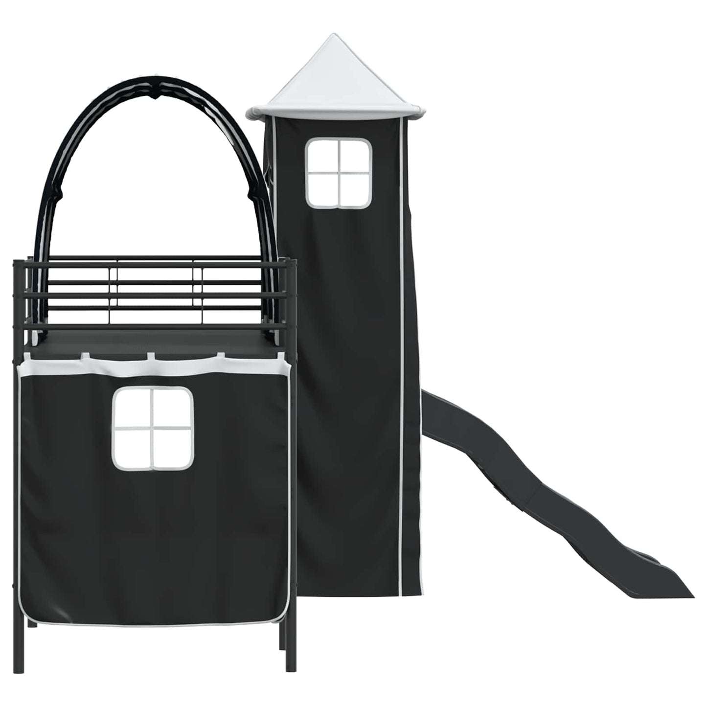 Barns Lofteseng Svart 75 x 190 cm Metall