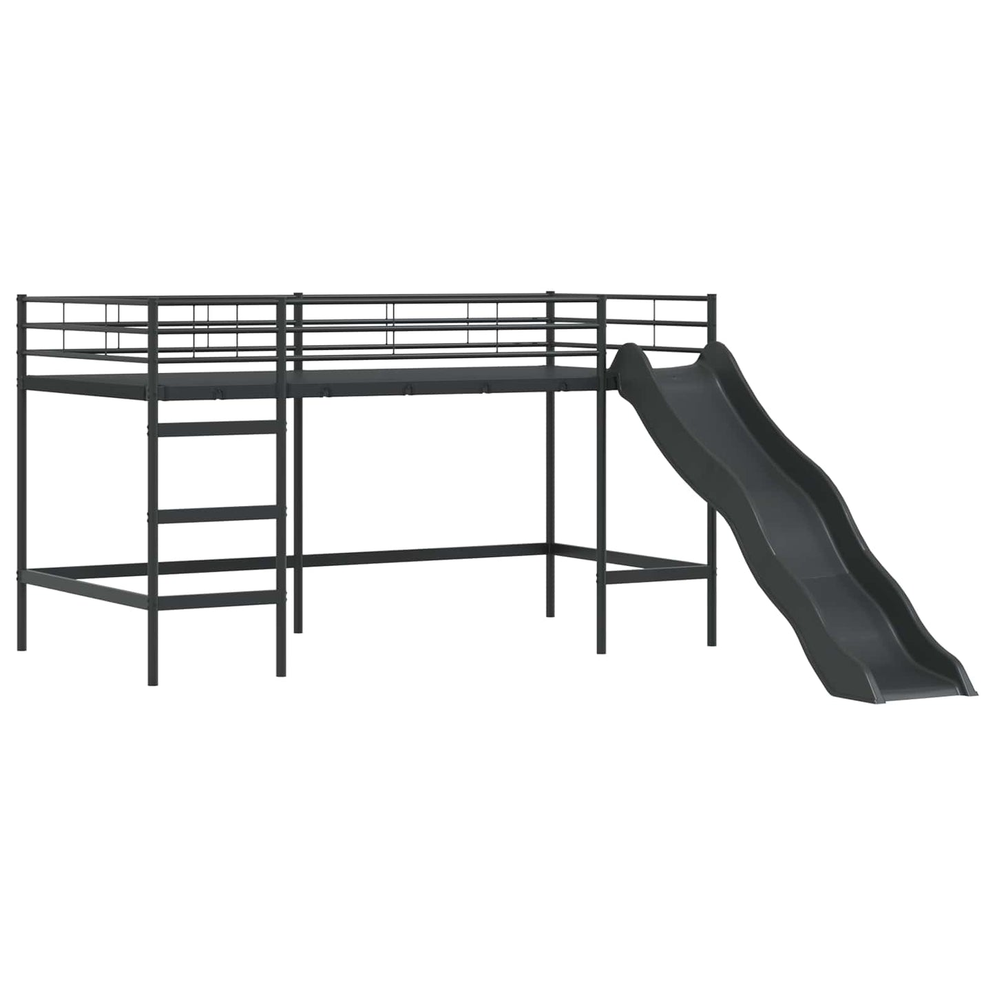 Barns Lofteseng Ensfarget Svart og Rosa 100 x 200 cm Metall