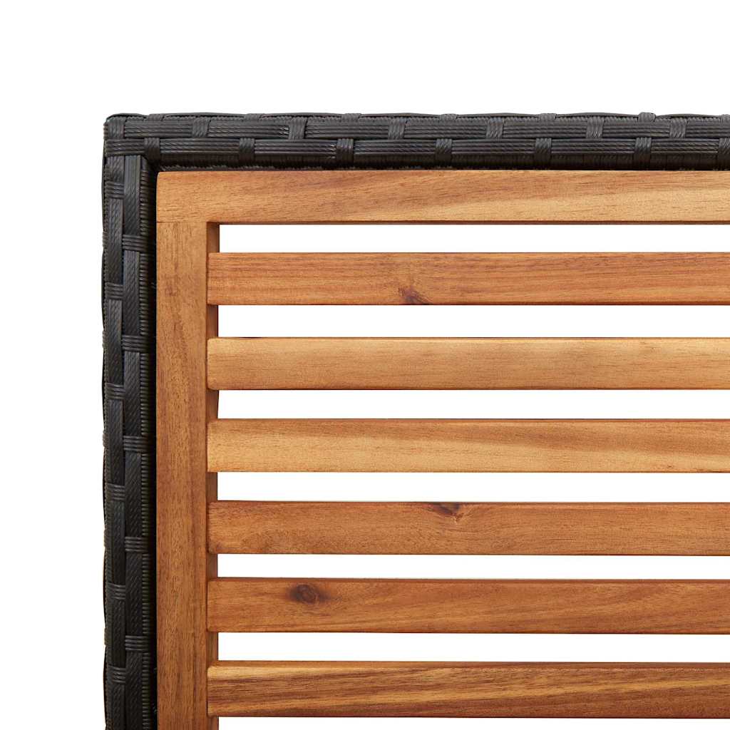 Hage stabelstoler 4 pcs Brun og svart 54 x 56 x 90 cm