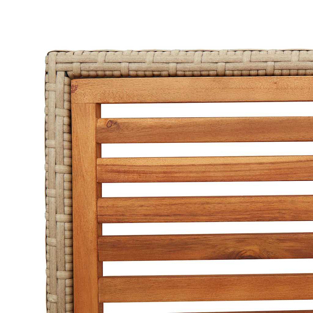 Hage stabelstoler 4 pcs Brun og Beige