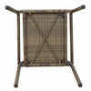 Hage stabelstoler 4 pcs Grå og Brun PE rattan, solid akasietre