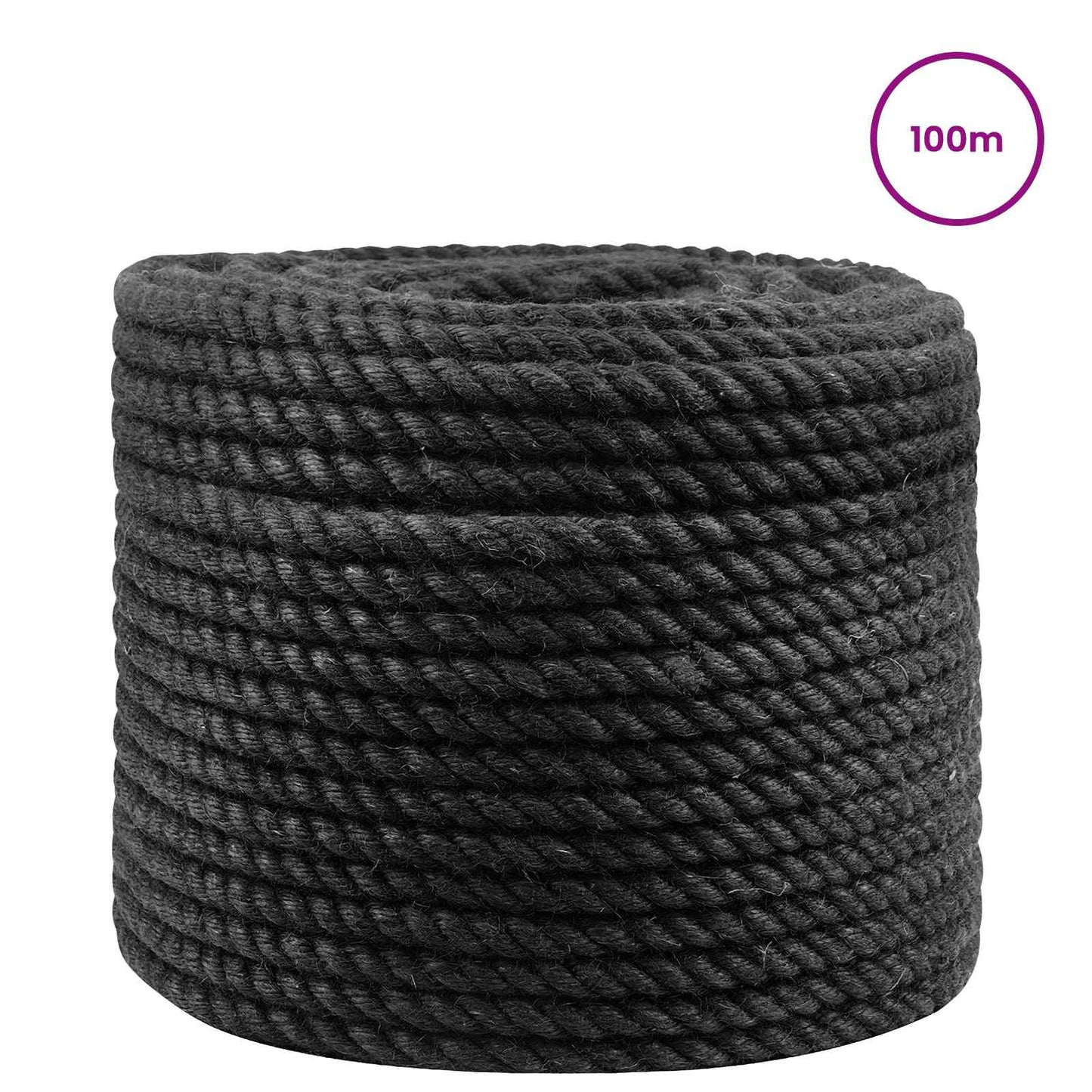 Jute tau 14 Svart 100% Tossa jute