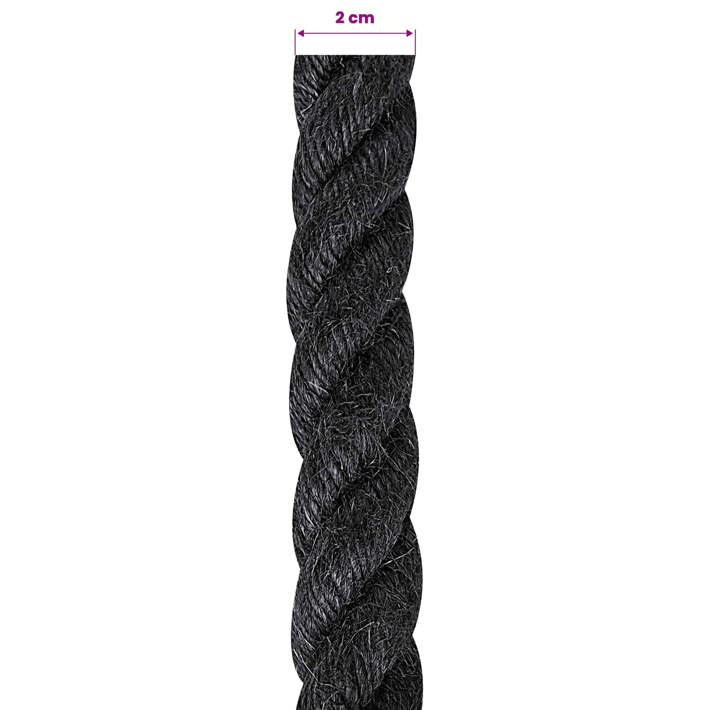 Jute tau 20 Svart 100% Tossa jute