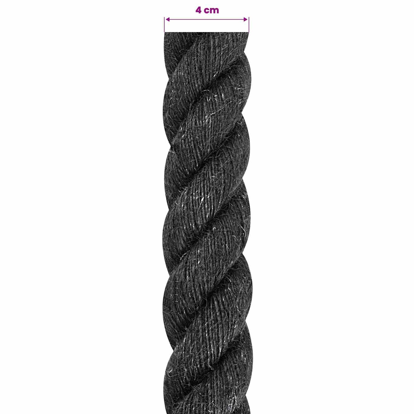 Jute tau 40 Svart 100% Tossa jute
