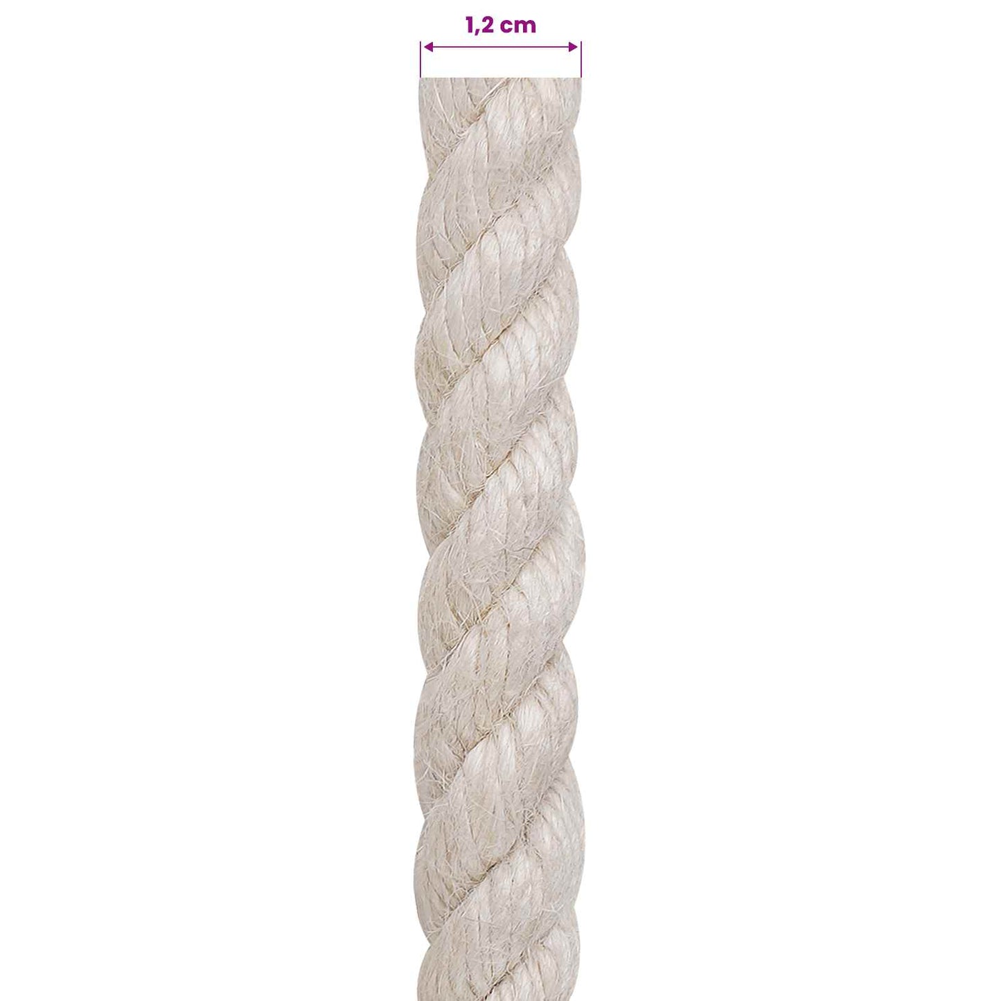 Jute tau 12 Hvit 100% Tossa jute