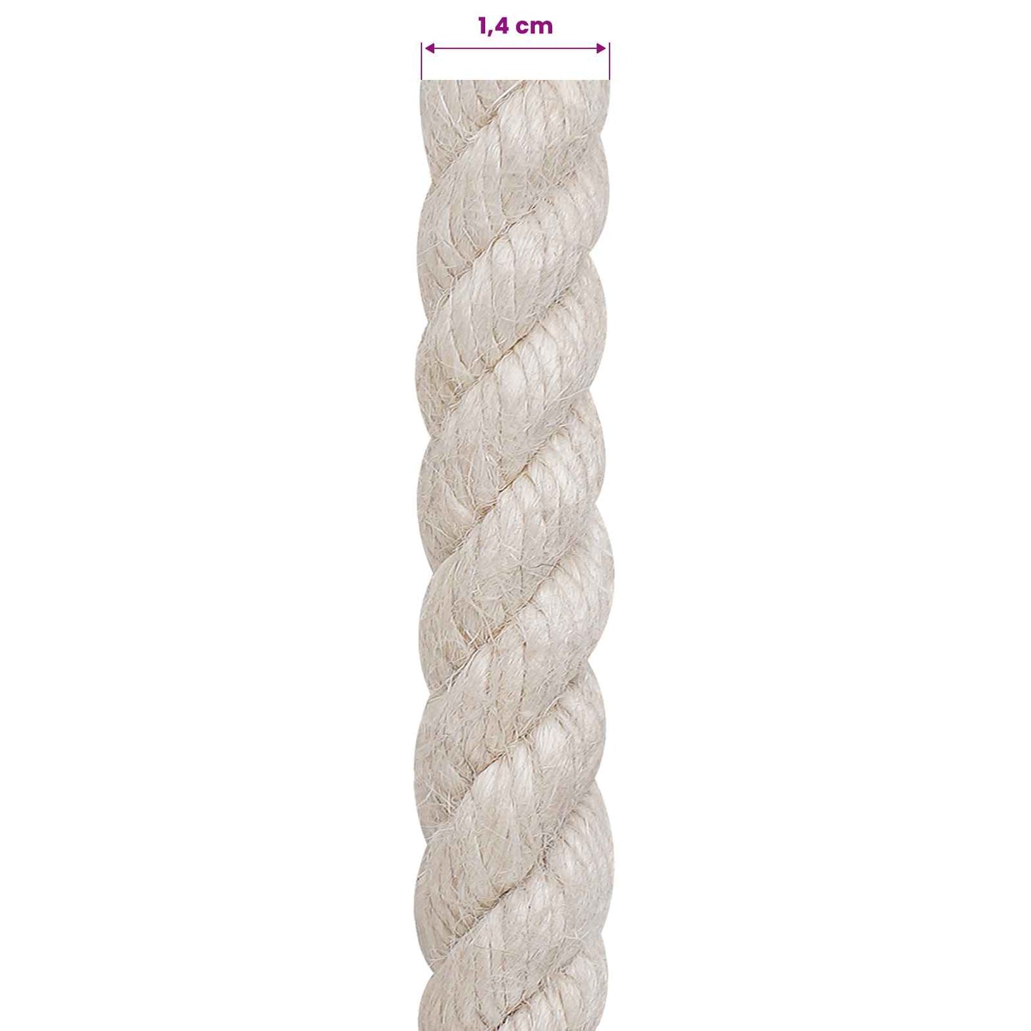 Jute tau 14 Hvit 100% Tossa jute