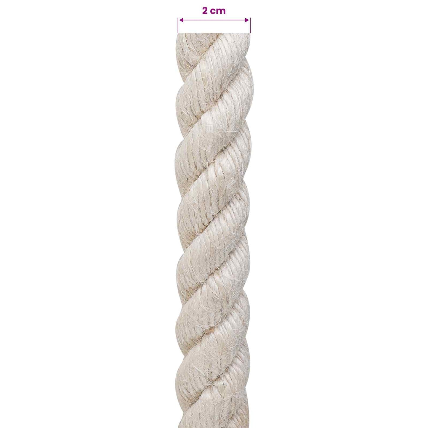 Jute tau 20 Hvit 100% Tossa jute