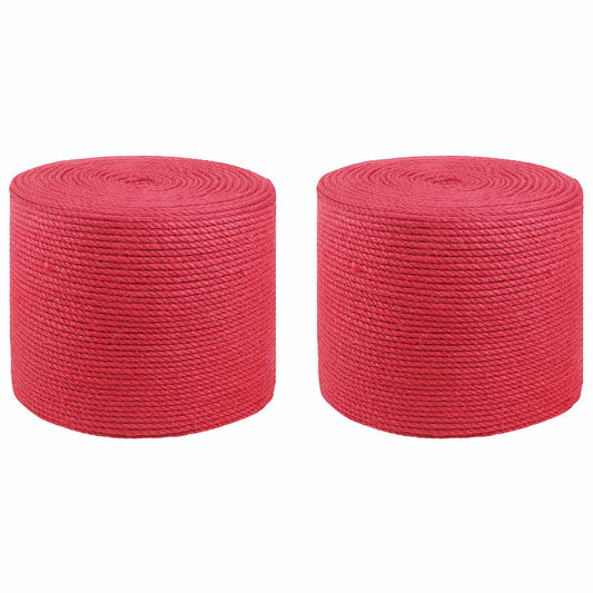 2 stk. 2 mm Rød 100% Tossa jute