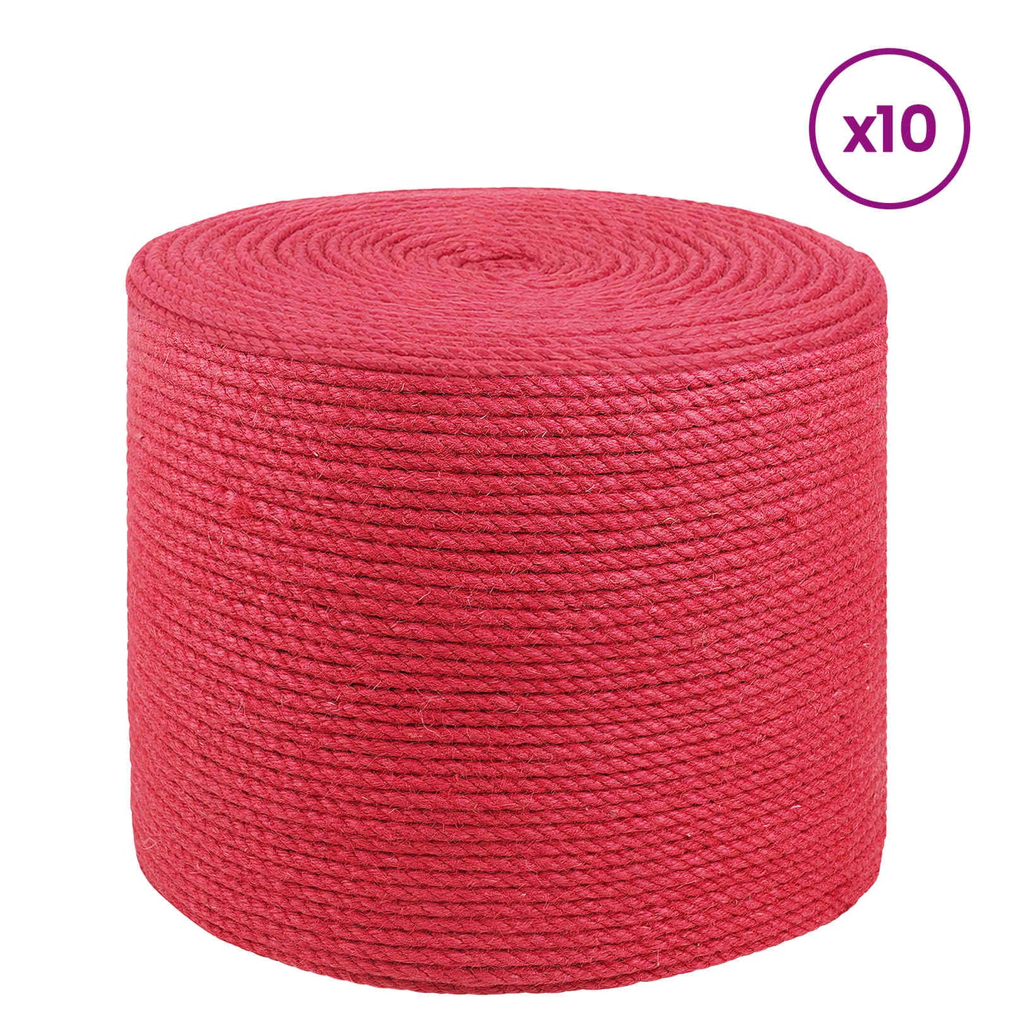 Jute tau 10 pcs Rød 100% Tossa jute
