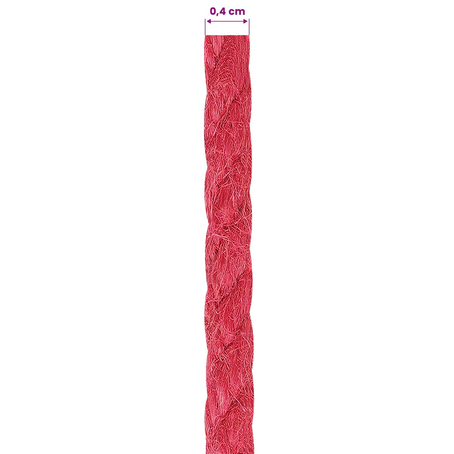 Jute tau Rød 100% Tossa jute