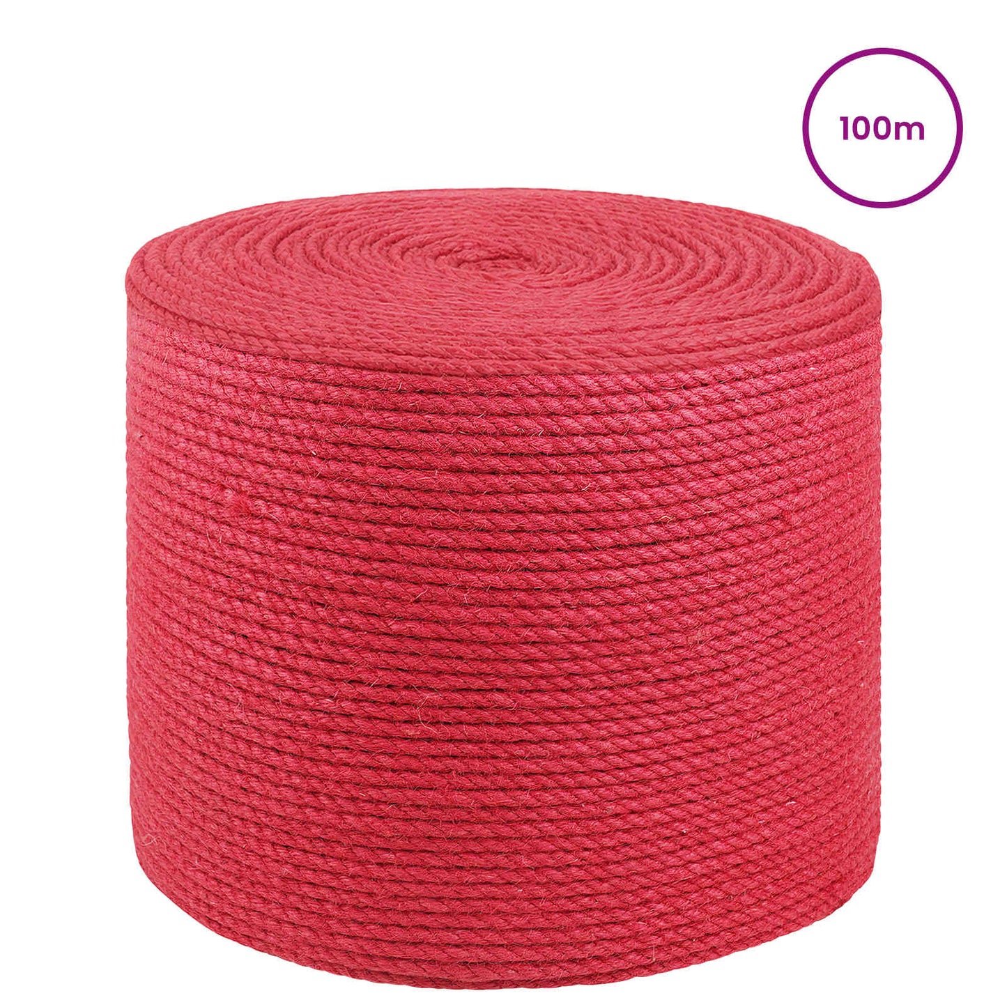 Jute tau Rød 100% Tossa jute