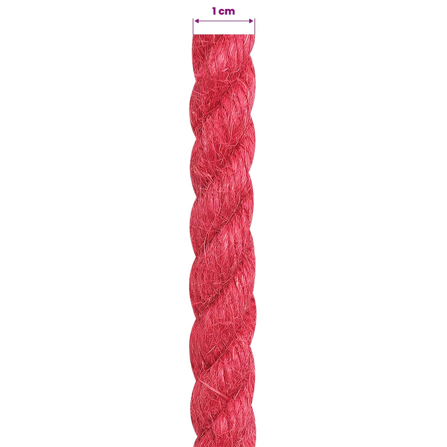 Jute tau Rød 100% Tossa jute