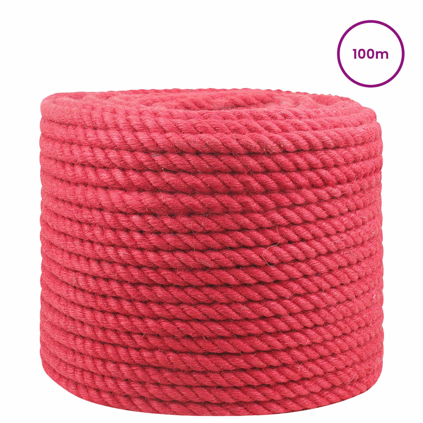 Jute tau Rød 100% Tossa jute