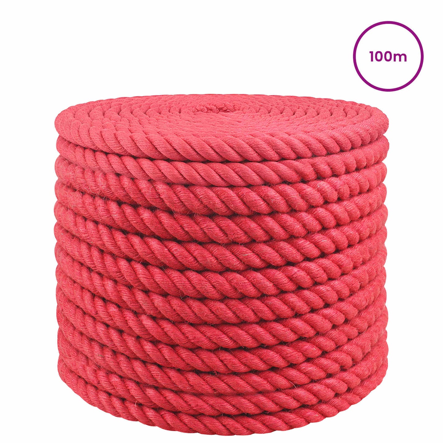 Jute tau Rød 100% Tossa jute