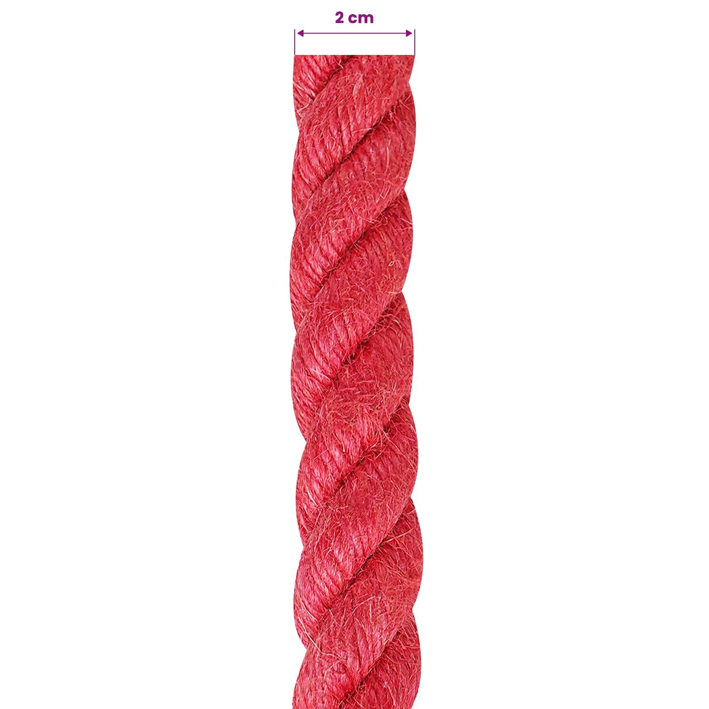 Jute tau Rød 100% Tossa jute
