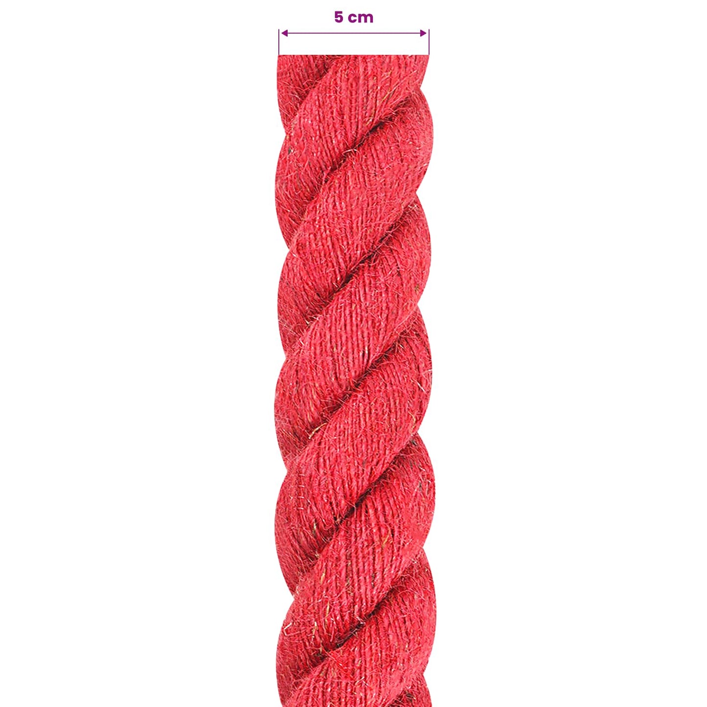 Jute tau Rød 100% Tossa jute