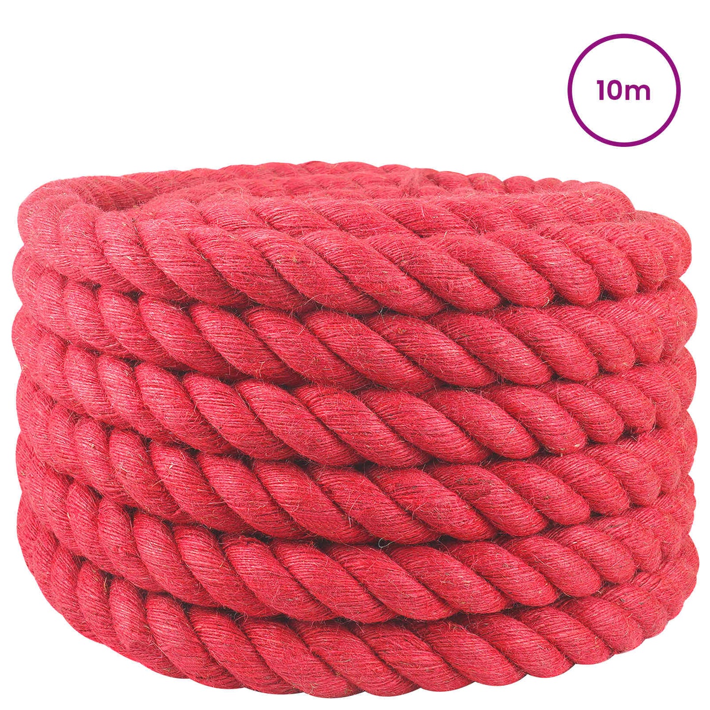 Jute tau Rød 100% Tossa jute