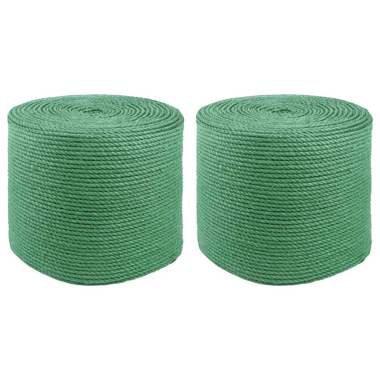 2 stk. 2 mm Grønn 100% Tossa jute