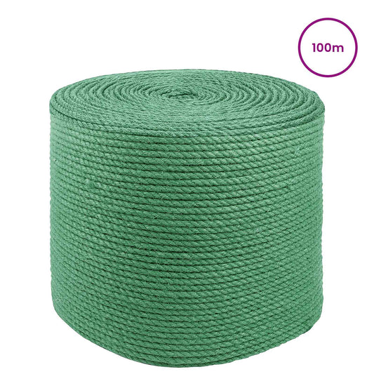 2 stk. 2 mm Grønn 100% Tossa jute