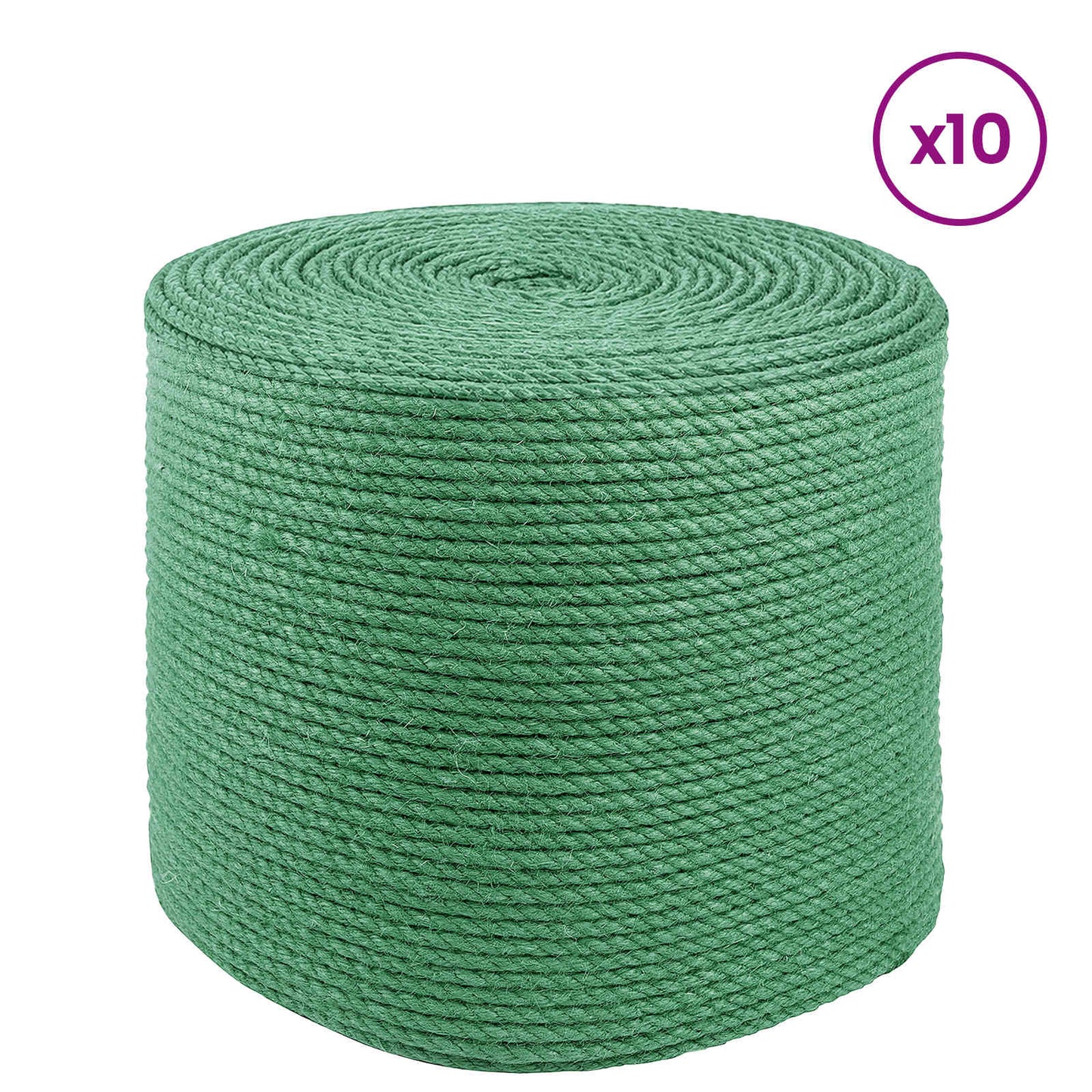 Jute tau 10 pcs Grønn 100% Tossa jute