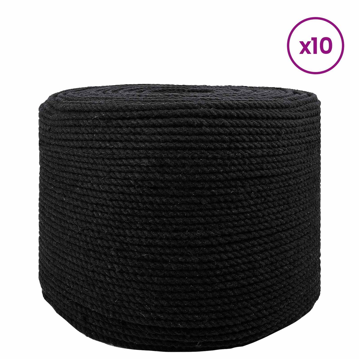 Tau 10 pcs Svart Bomull
