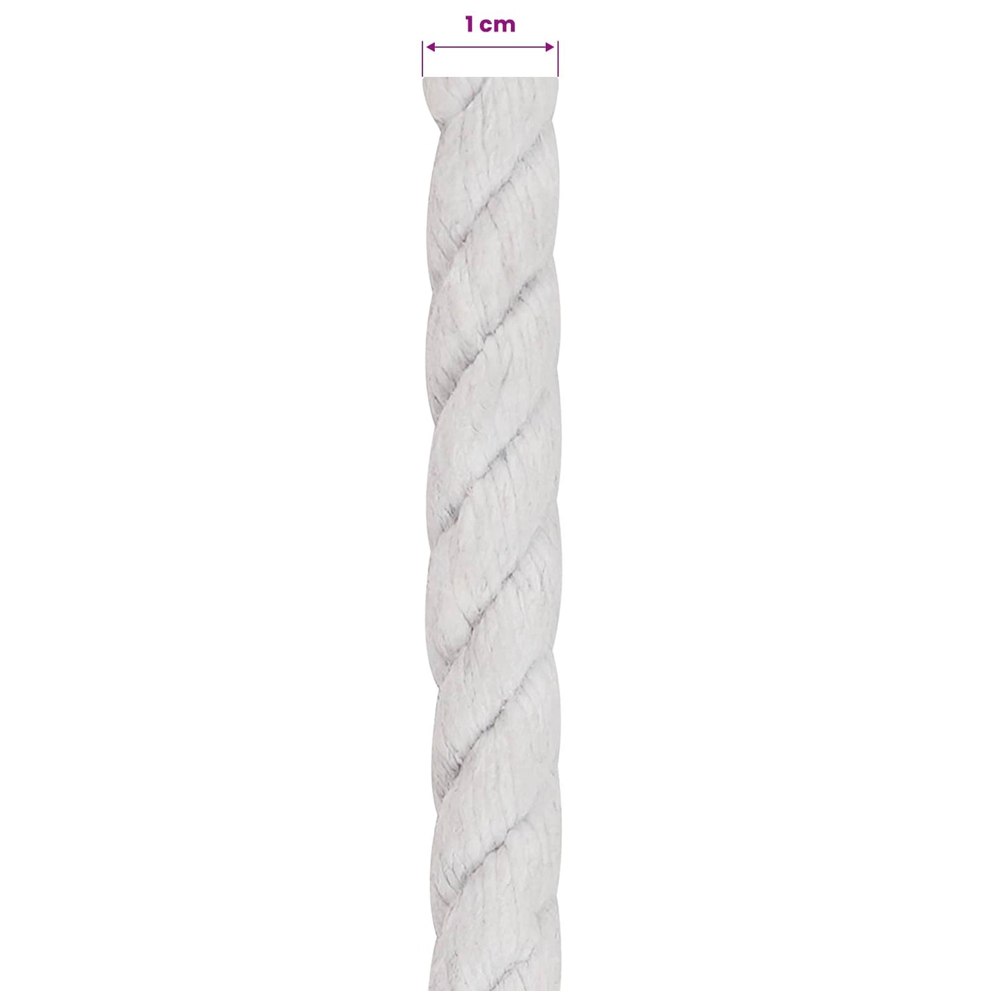 Tau Hvit 1 x 1 x 25000 cm Bomull