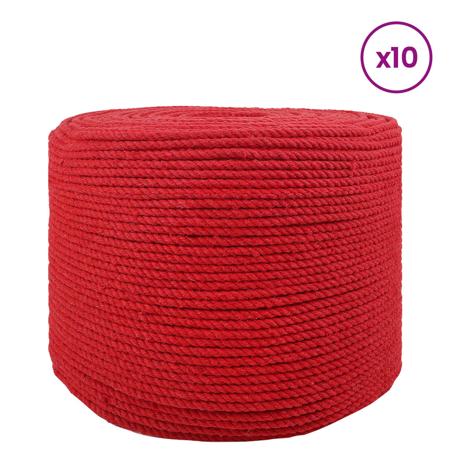 Tau 10 pcs Rød Bomull