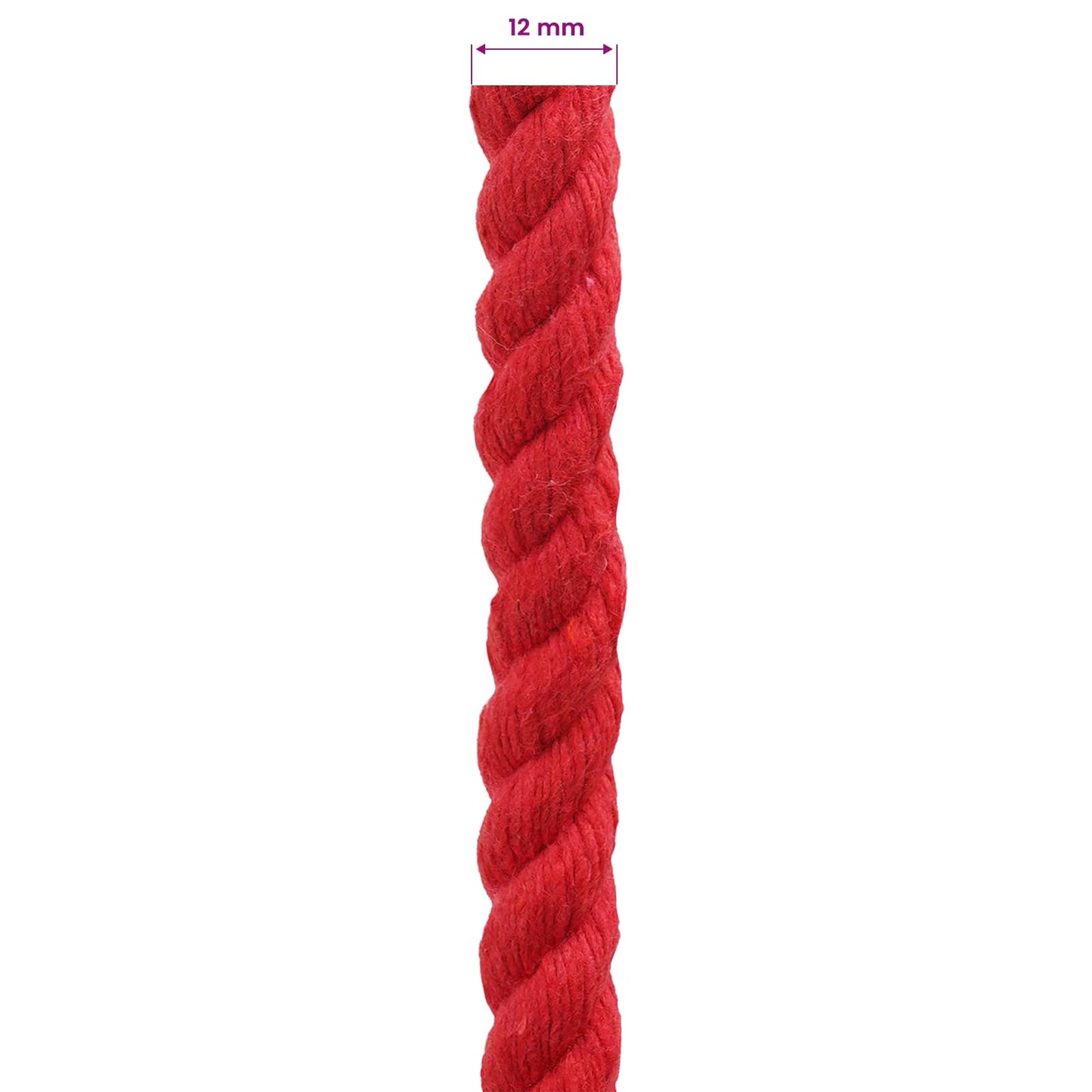 Tau Rød 1,2 x 1,2 x 25000 cm Bomull