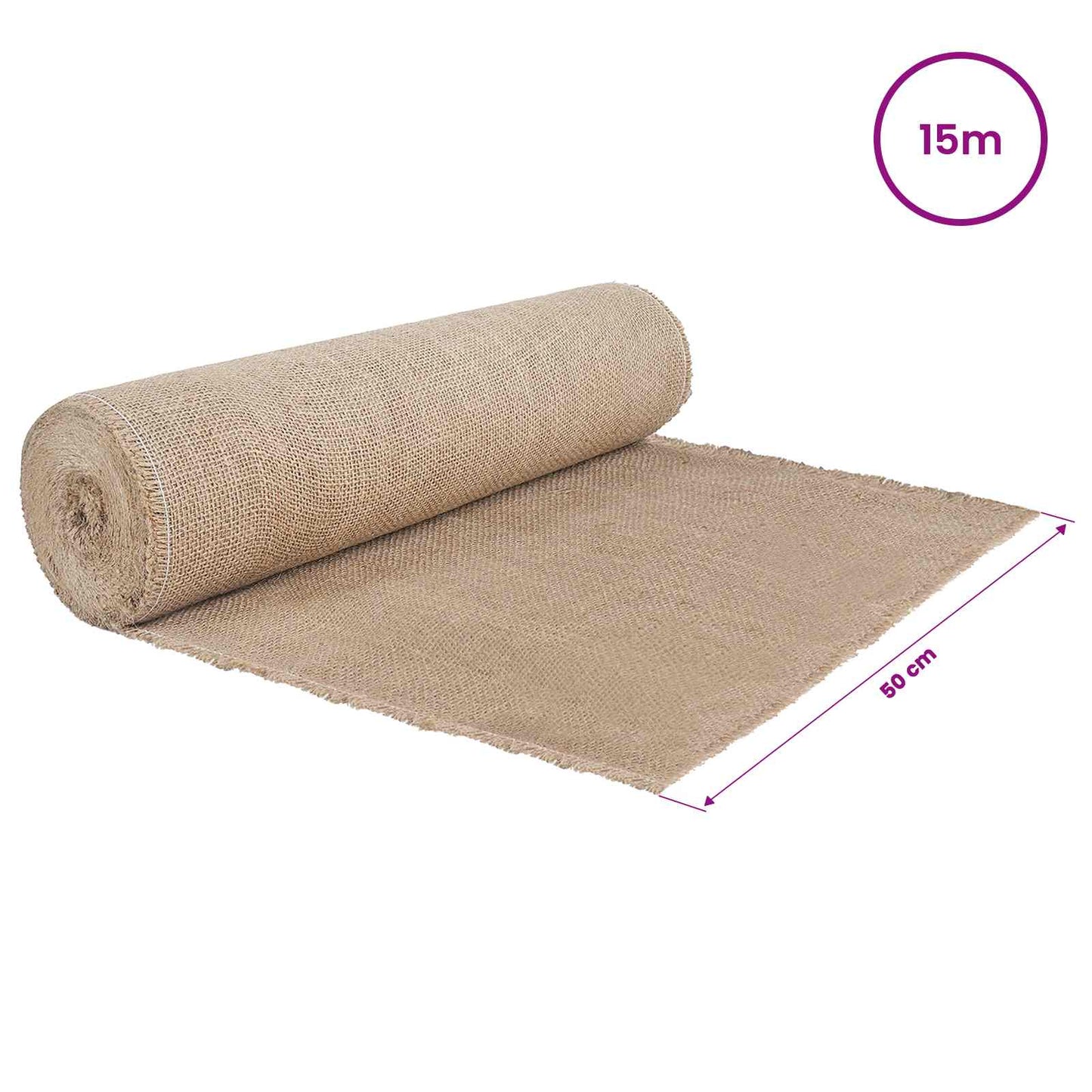 Jute Rull Naturlig 50 x 1500 cm