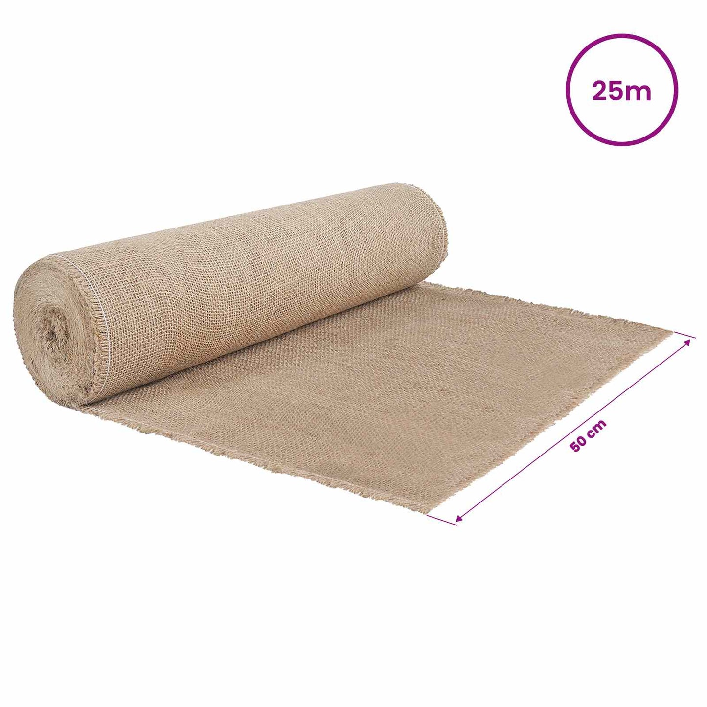 Jute Rull Naturlig 50 x 2500 cm