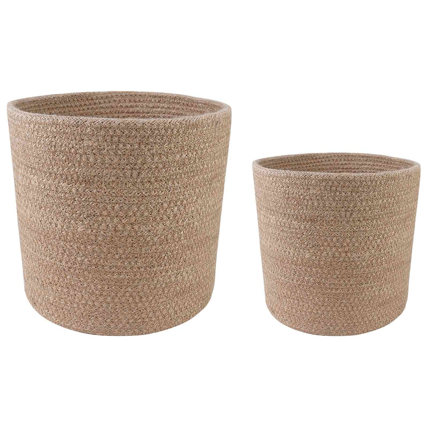Plantepotte Sett 2 pcs Naturlig Ø 28 x 28 cm 100% Tossa Jute