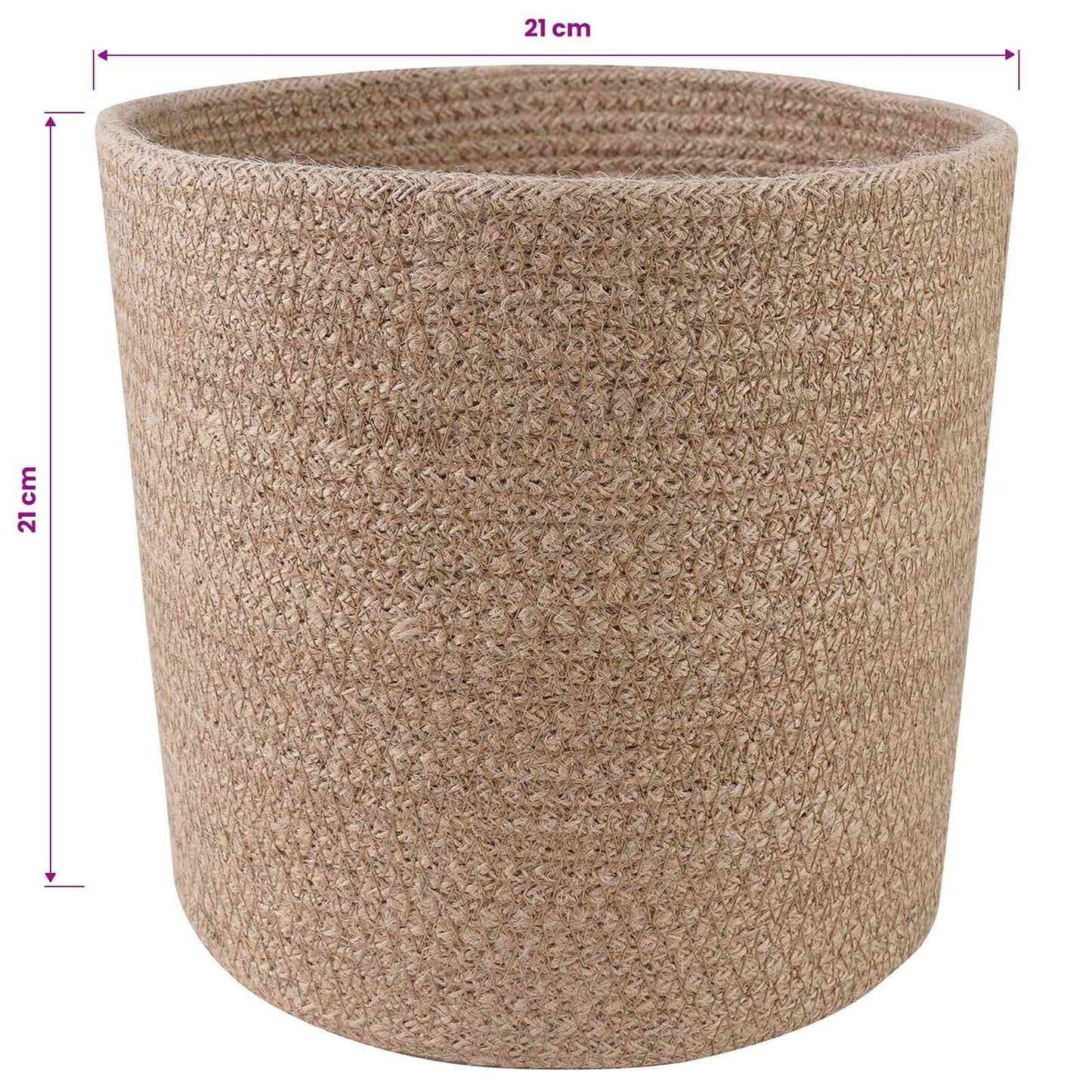 Plantepotte Sett 2 pcs Naturlig Ø 21 x 21 cm 100% Tossa Jute