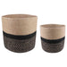 Plantepotte Sett 2 pcs Naturlig og svart Ø 28 x 28 cm
