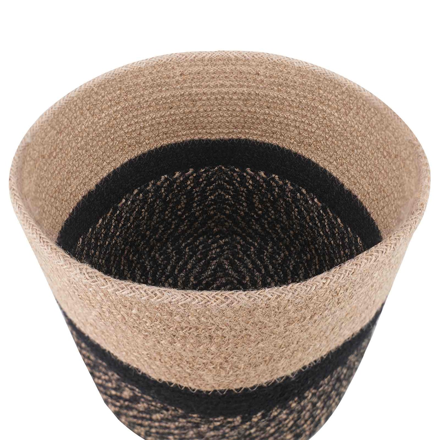Plantepotte Sett 2 pcs Naturlig og svart Ø 21 x 21 cm
