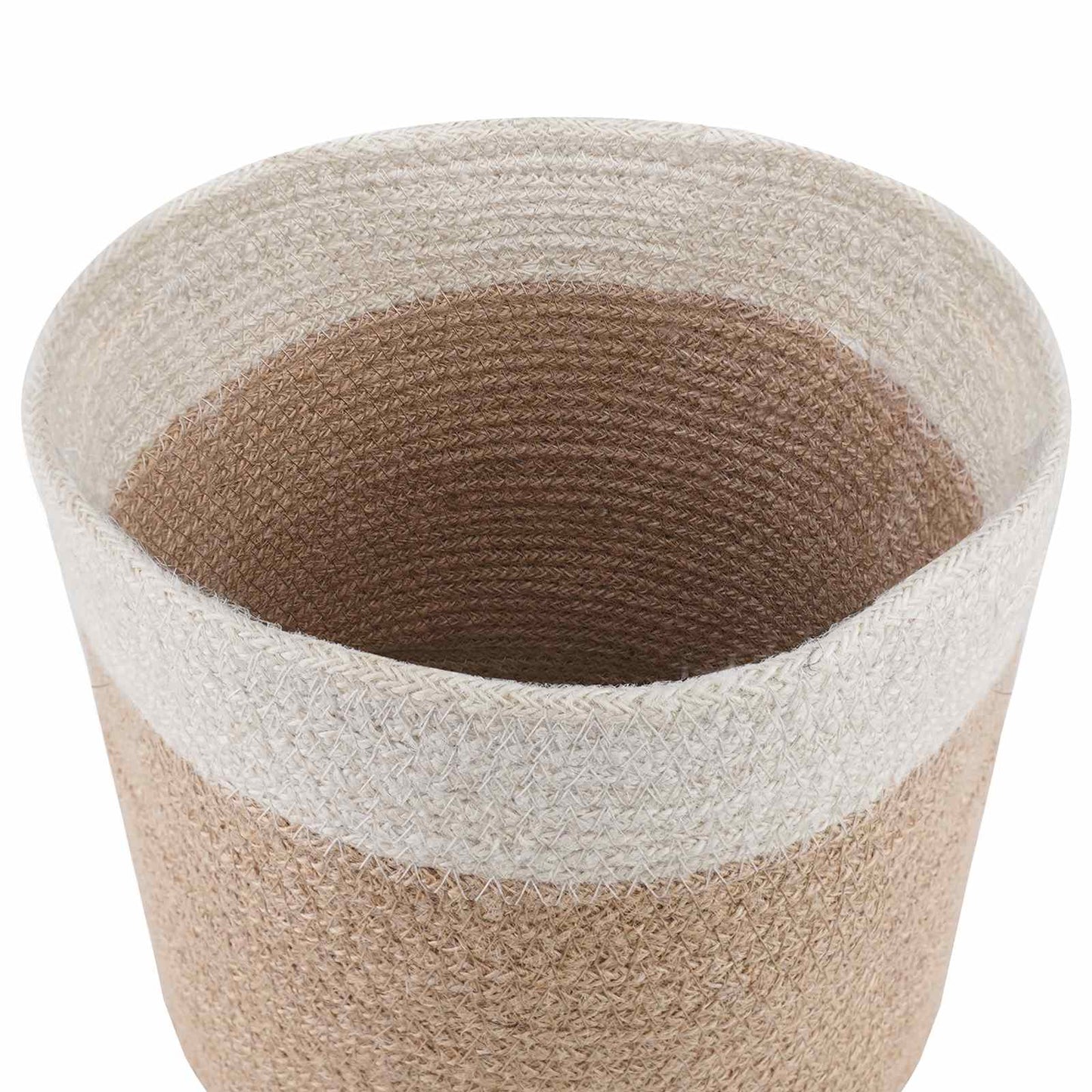 Plantepotte Sett 2 pcs Naturlig og Hvit Ø 21 x 21 cm