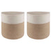 Plantepotte Sett 2 pcs Naturlig og Hvit Ø 28 x 28 cm