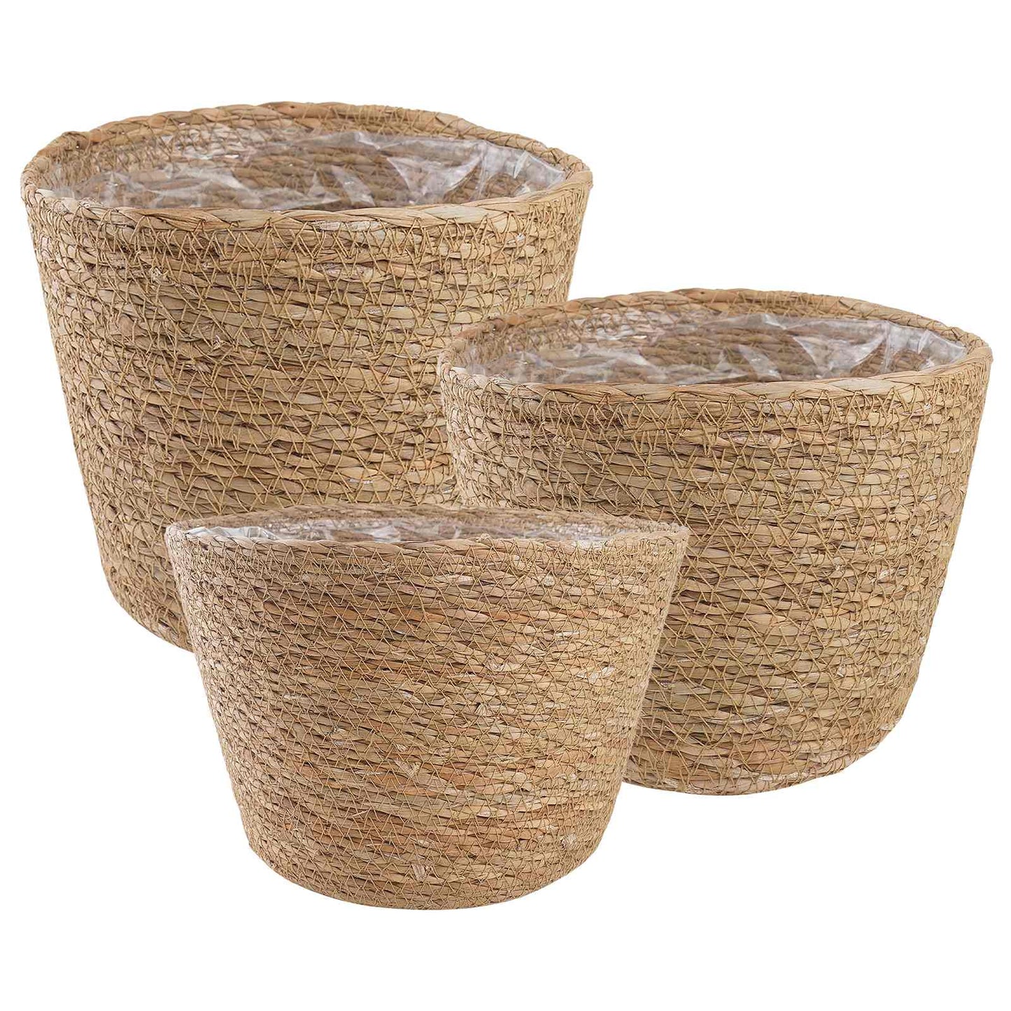 Sjøgress plantekurver 3 pcs Naturlig Ø26 x 19 cm 100% sjøgress