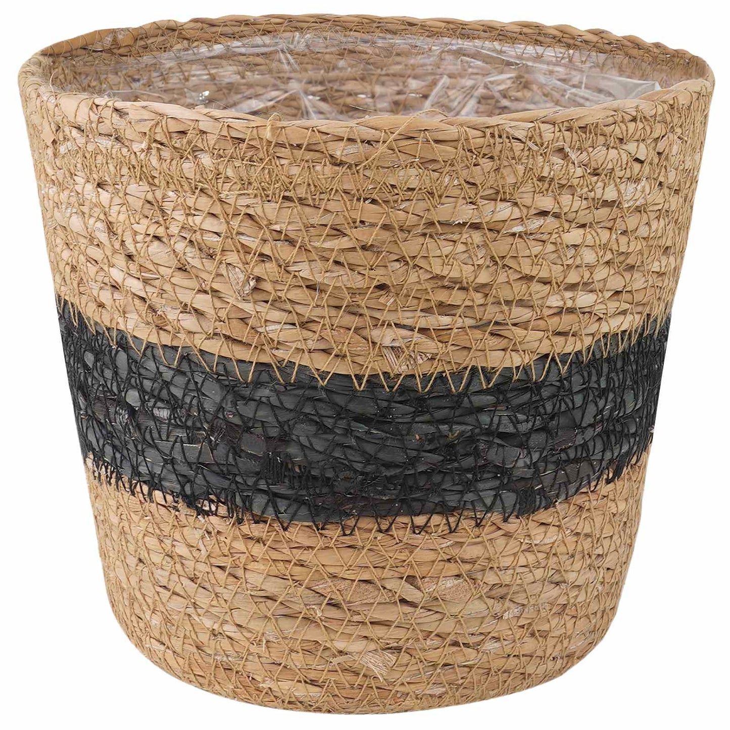 Sjøgress plantekurver 3 pcs Naturlig og svart Ø26 x 19 cm