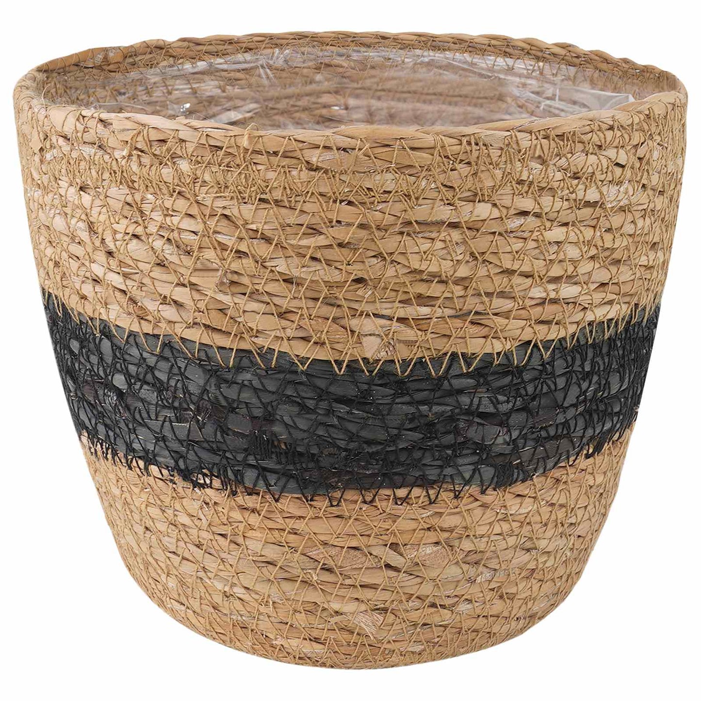 Sjøgress plantekurver 3 pcs Naturlig og svart Ø26 x 19 cm