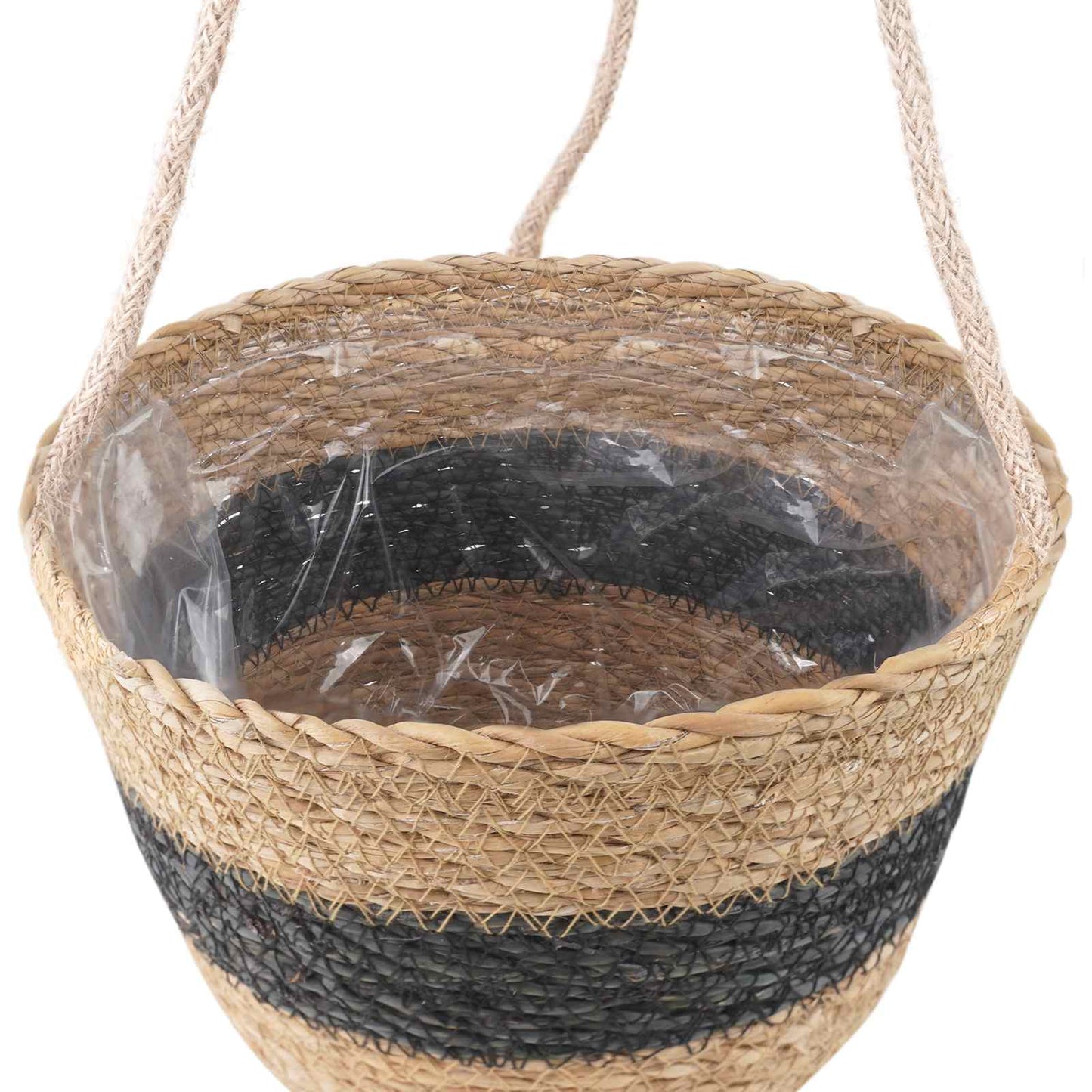 Sjøgress plantekurver 3 pcs Naturlig og svart Ø26 x 19 cm