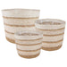 Sjøgress plantekurver 3 pcs Naturlig, Hvit og Beige Ø26 x 19 cm