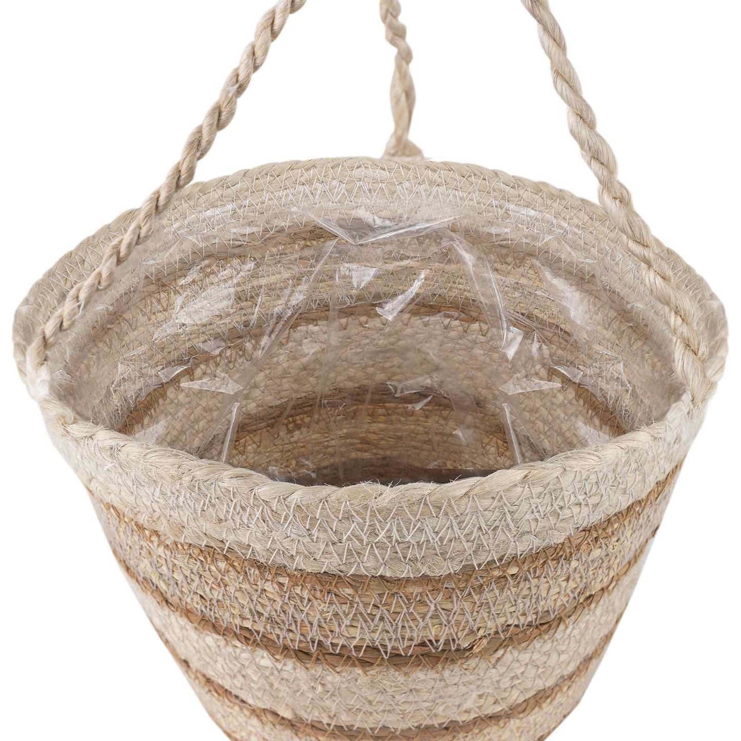 Sjøgress plantekurver 3 pcs Naturlig, Hvit og Beige Ø26 x 19 cm