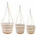 Sjøgress plantekurver 3 pcs Naturlig, Hvit og Beige Ø26 x 19 cm