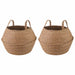 Blomsterkrukke med håndtak 2 pcs Naturlig Ø 32 x 32 cm