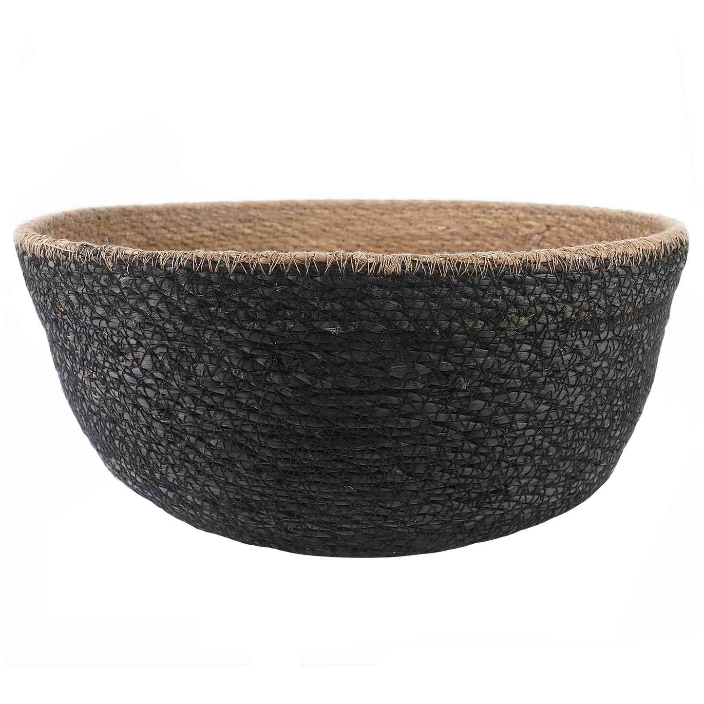 Blomsterkrukke med håndtak 2 pcs Svart Ø 45 x 36 cm