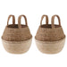 Blomsterkrukke med håndtak 2 pcs Hvit Ø 22 x 20 cm