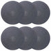 Jute Placemets 6 pcs Mørkegrå Ø 30 cm 100% Tossa Jute