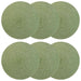 Jute Placemets 6 pcs Olivengrønn Ø 30 cm 100% Tossa Jute