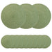 Jute Placemets 12 pcs Olivengrønn Ø 30 cm 100% Tossa Jute